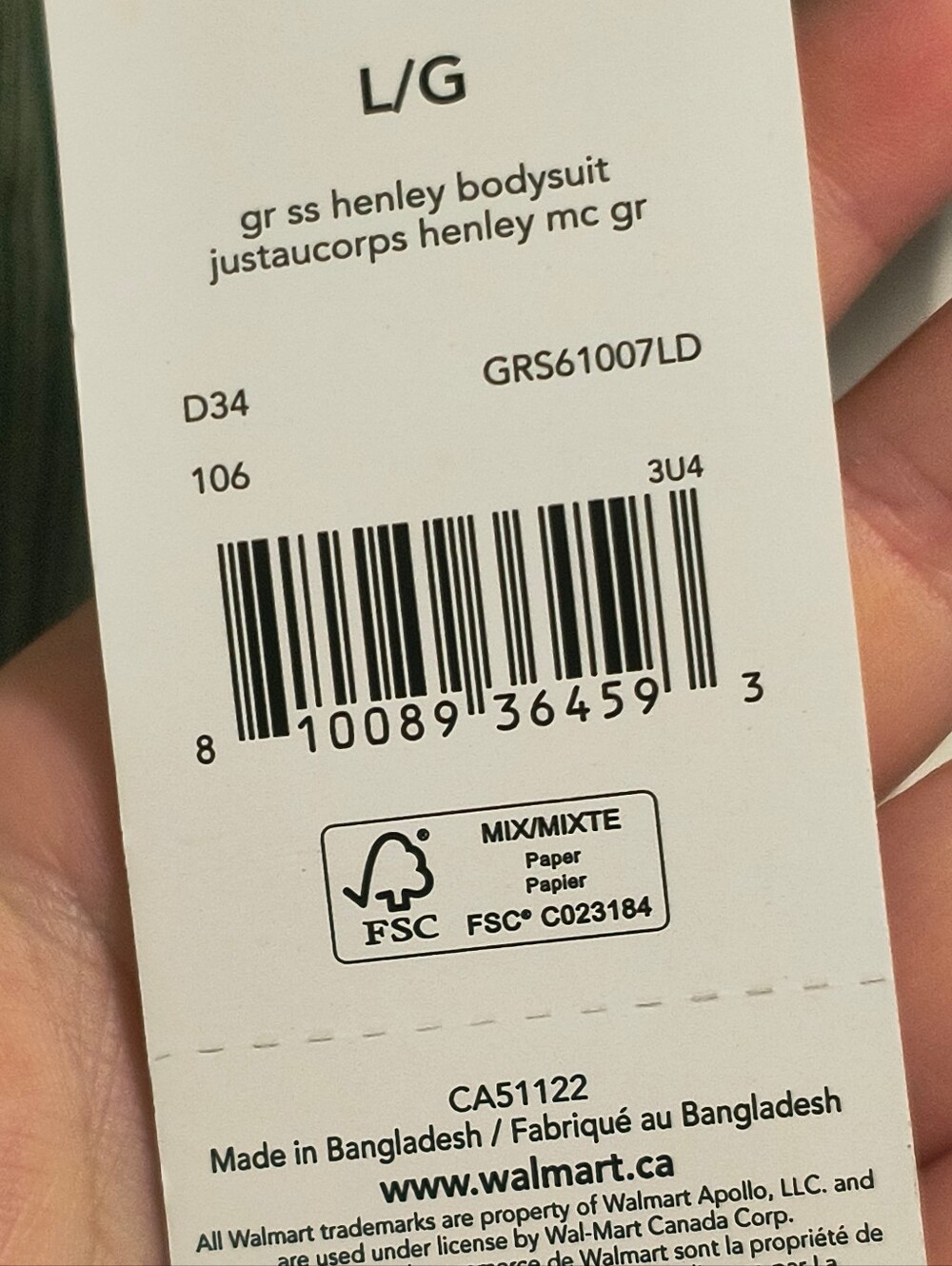 George Olive Ribbed Henley Button-Front Bodysuit - Picture 4 of 5